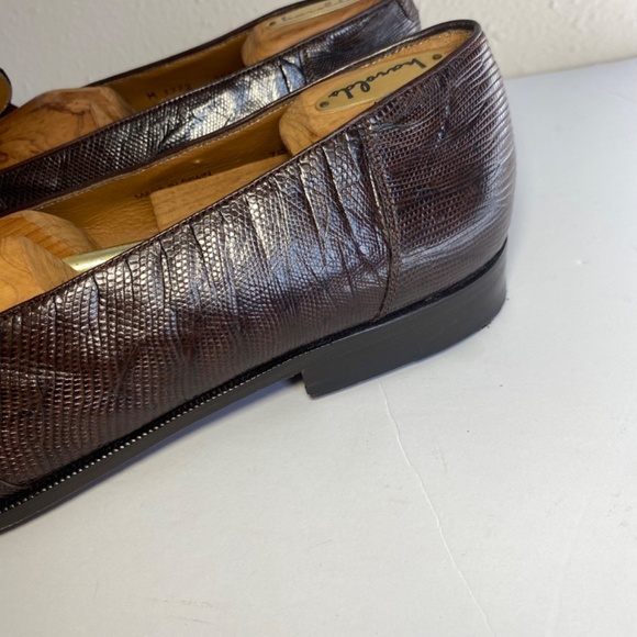 Mezlan Platinum Lizard Skin Tassel Men\'s Loafers main image 15